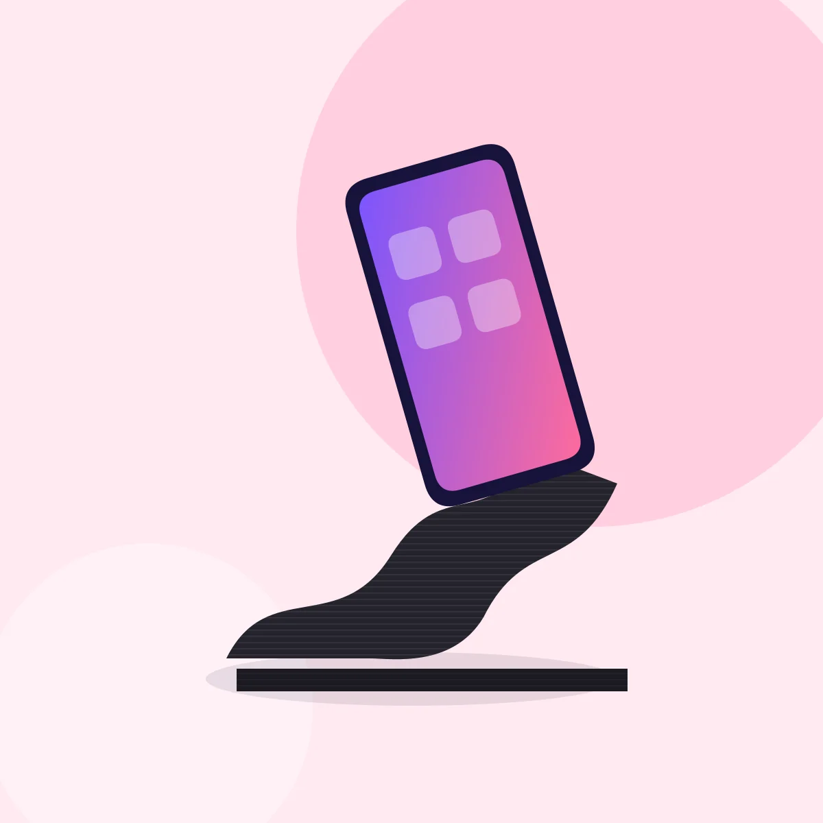 Wave Telefon Standı – Siyah